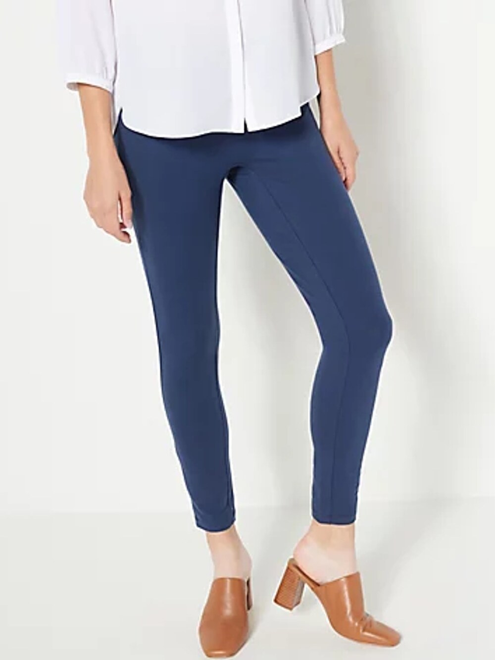 Women with Control Tummy Control Smooth & Sleek Leggings Marine Navy Tall XS